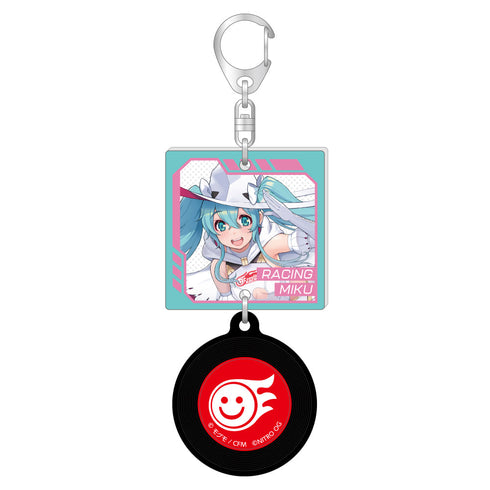 『レーシングミク』2024Ver.×すーぱーそに子 ジャケット風レコードキーホルダー A【202503再販】